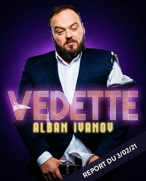 Affiche. Vedette Alban Ivanov. Standup - Humour. Organisé par OD Live. 2020-10-09